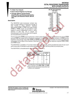 SN74F543DBRE4 datasheet  